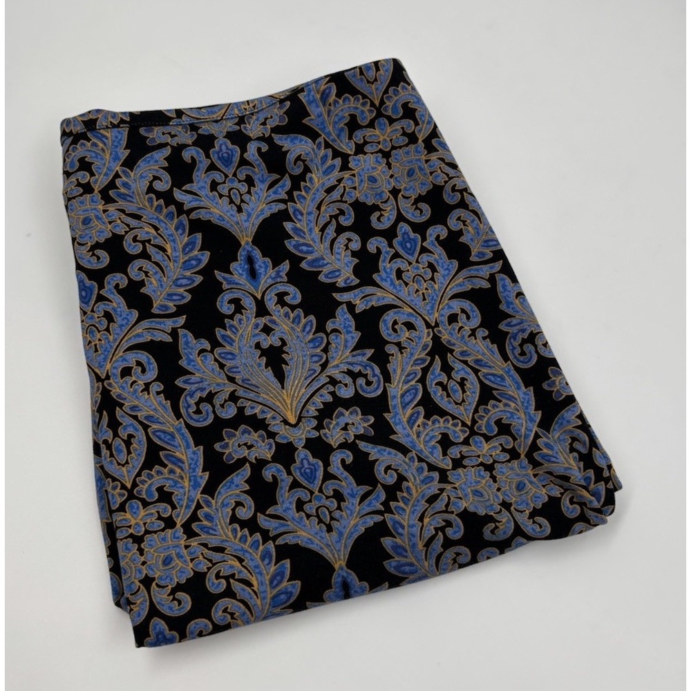 J.McLaughlin Women's 8 Rayon Pencil Blue Graphic Knee-Length Skirt